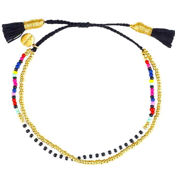 Stella & Dot | Dainty Gold Bracelet🌈Beaded Melody Bracelet - Picture 2 of 9